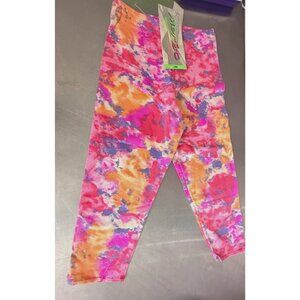 VTG Jacques Moret Leggings NWT Large Neon Abstract Pink Orange 90s Deadstock